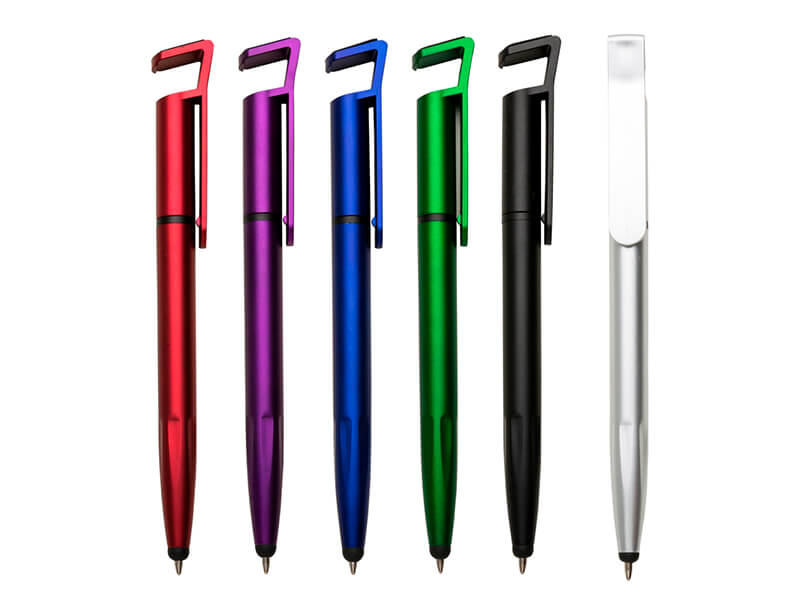 Caneta Plástica Touch com Suporte